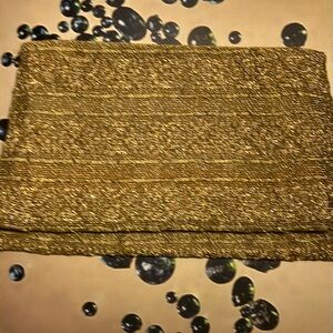 Beautiful, gold fabric Vintage clutch.